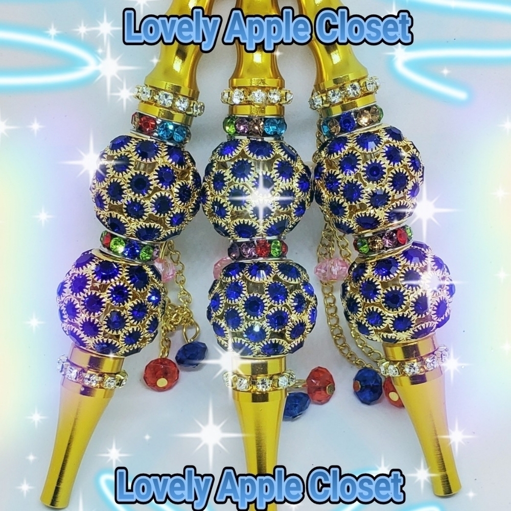 Bling Blunt Holder - Blue/Gold Dot